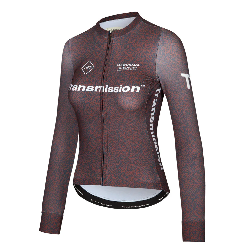 PAS NORMAL STUDIOS TKO Women Mechanism Long Sleeve Jersey AW23 - Mahogany Transmission - Image 3