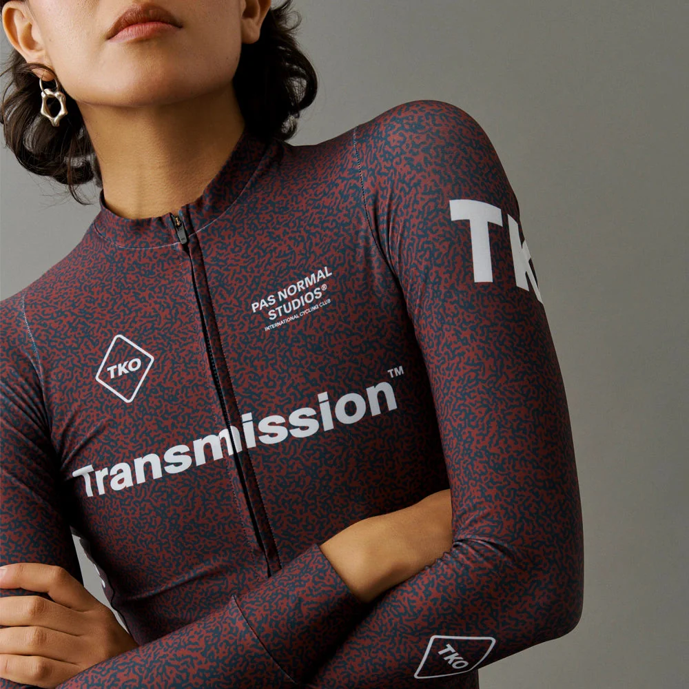 PAS NORMAL STUDIOS TKO Women Mechanism Long Sleeve Jersey AW23 - Mahogany Transmission - Image 4