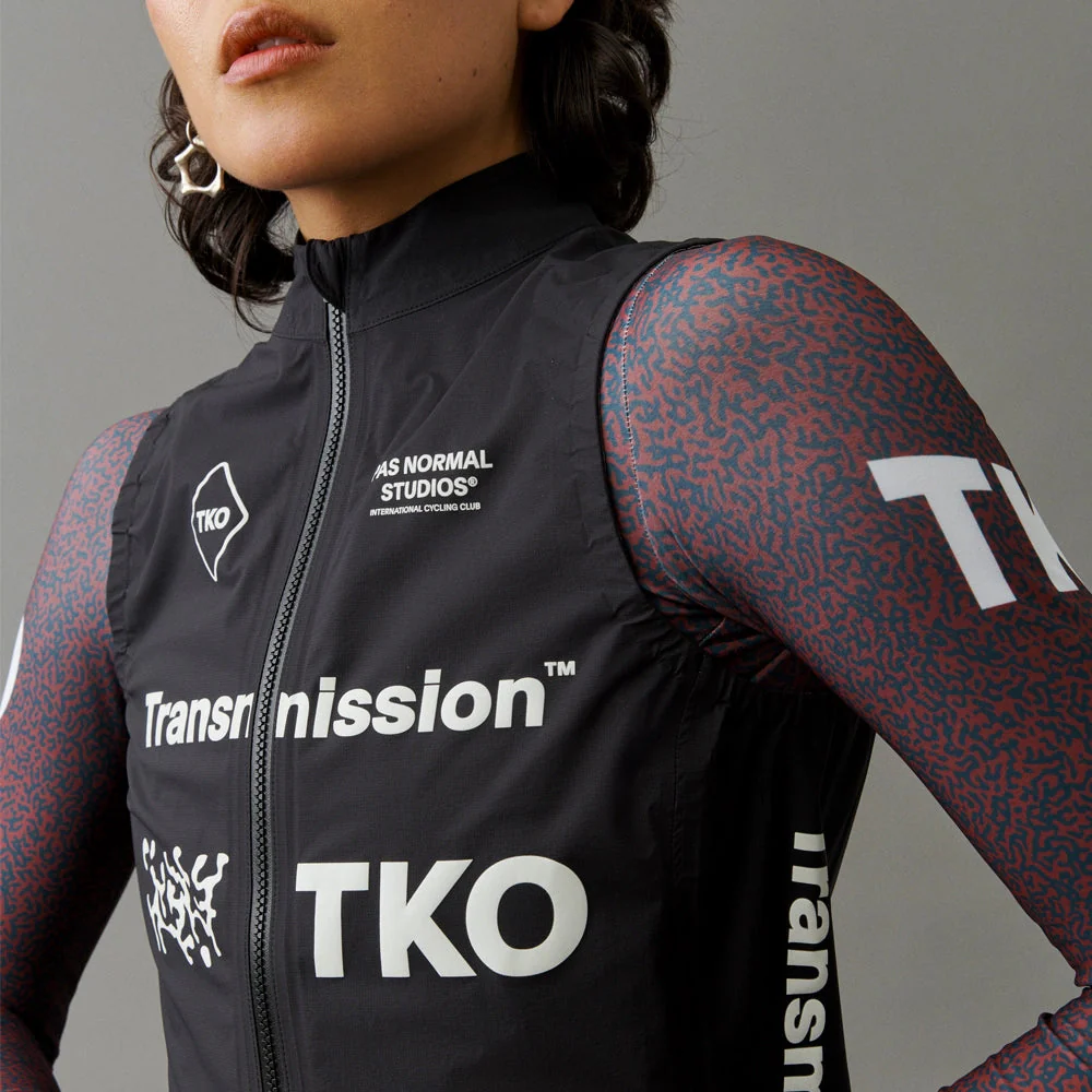 PAS NORMAL STUDIOS TKO Women Mechanism Rain Gilet AW23 - Black Transmission - Image 4