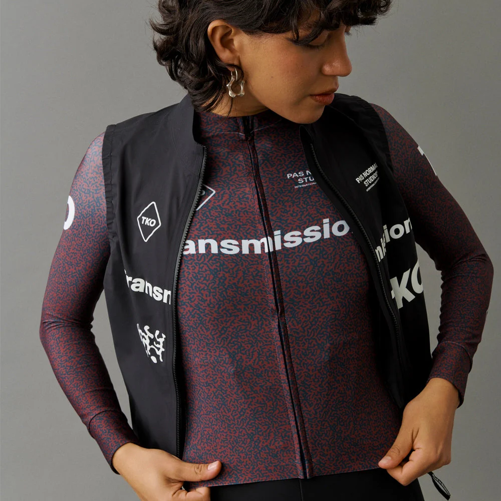 PAS NORMAL STUDIOS TKO Women Mechanism Rain Gilet AW23 - Black Transmission - Image 5