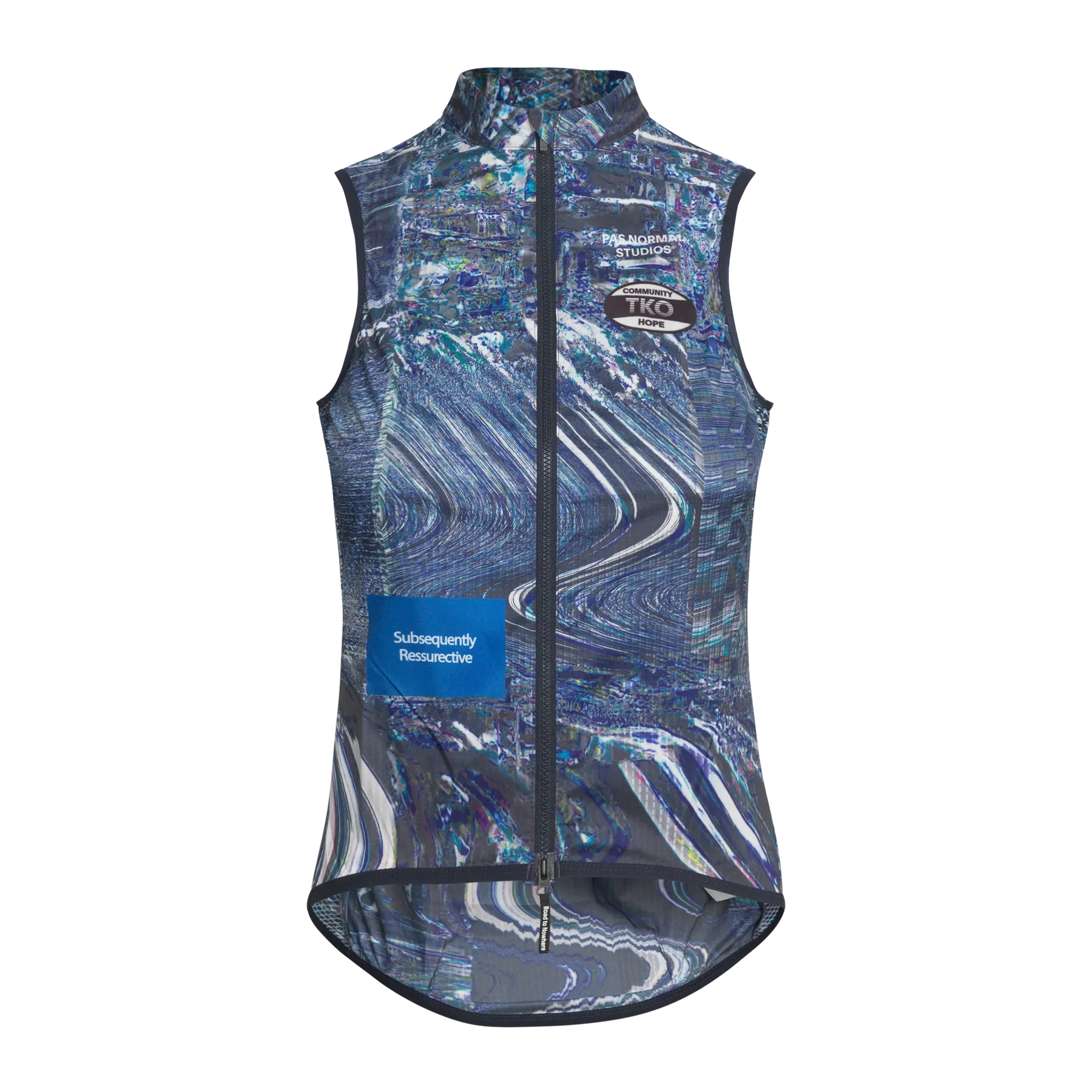 PAS NORMAL STUDIOS TKO Women Mechanism Stow Away Gilet SS25 - Human Error Blue