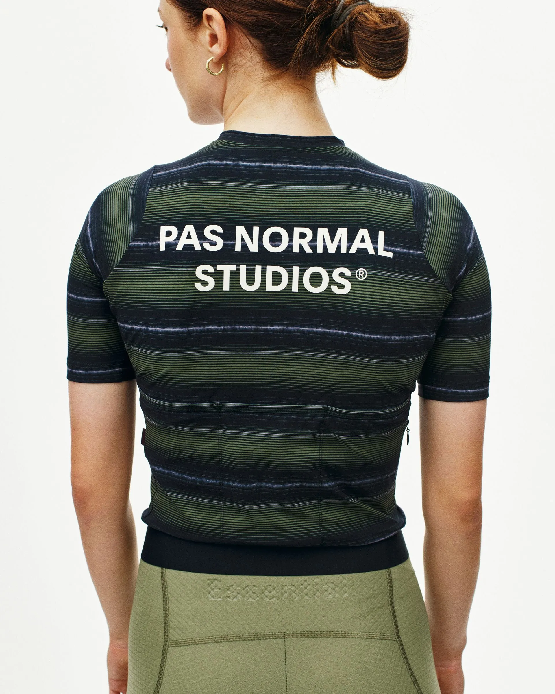 PAS NORMAL STUDIOS Women's Essential Jersey - Light Olive Stripe - Image 5