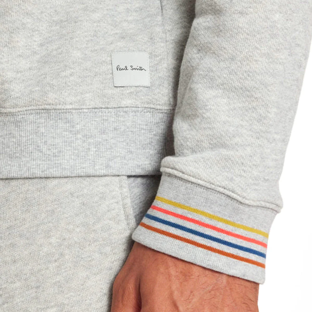 PAUL SMITH Artist Stripe Cuff LS Top - Grey - Image 3