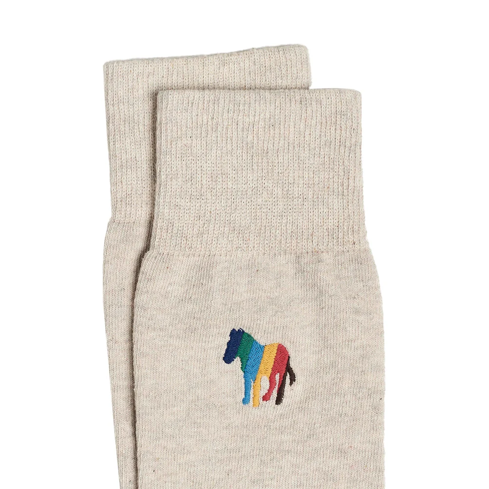 PAUL SMITH Bold Zebra Emblem Socks - Beige - Image 2