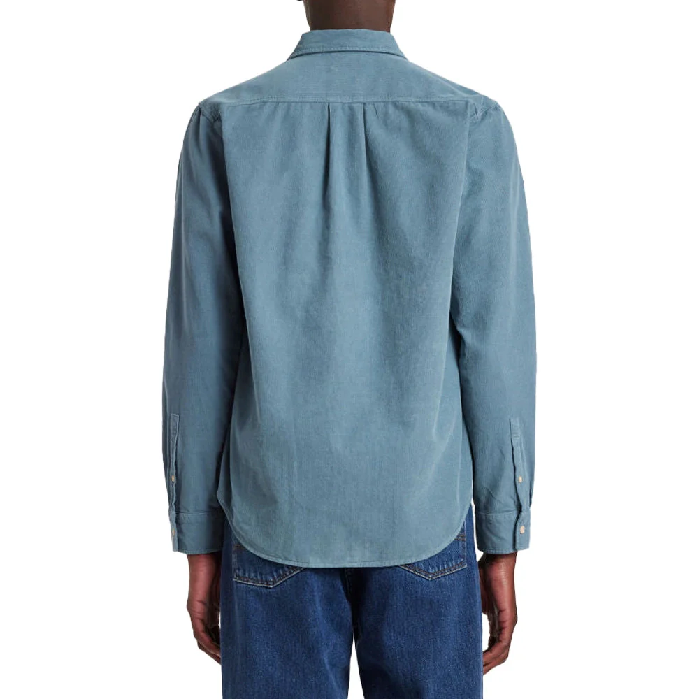 PAUL SMITH Corduroy Patch Pocket Shirt - Light Blue - Image 3