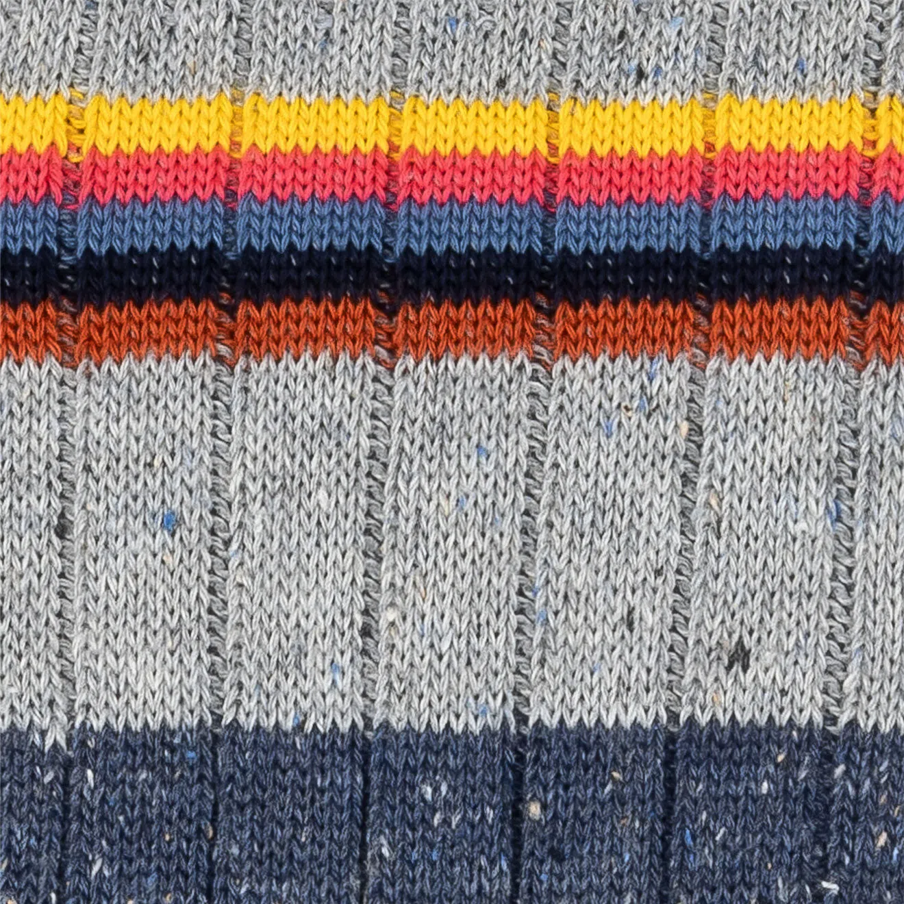 PAUL SMITH Fleck Stripped Ribbed Socks - Grey - Image 2