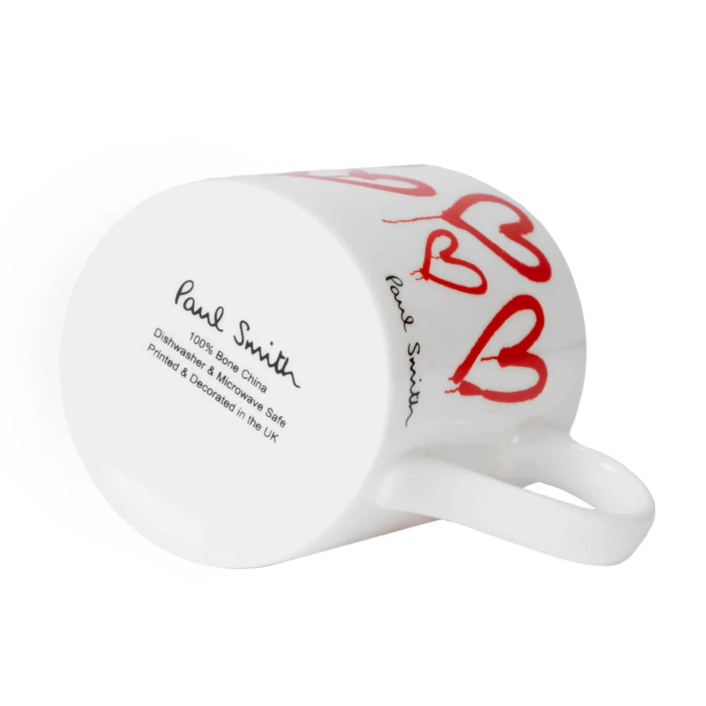 PAUL SMITH Graffiti Heart Mug - Bone - Image 2
