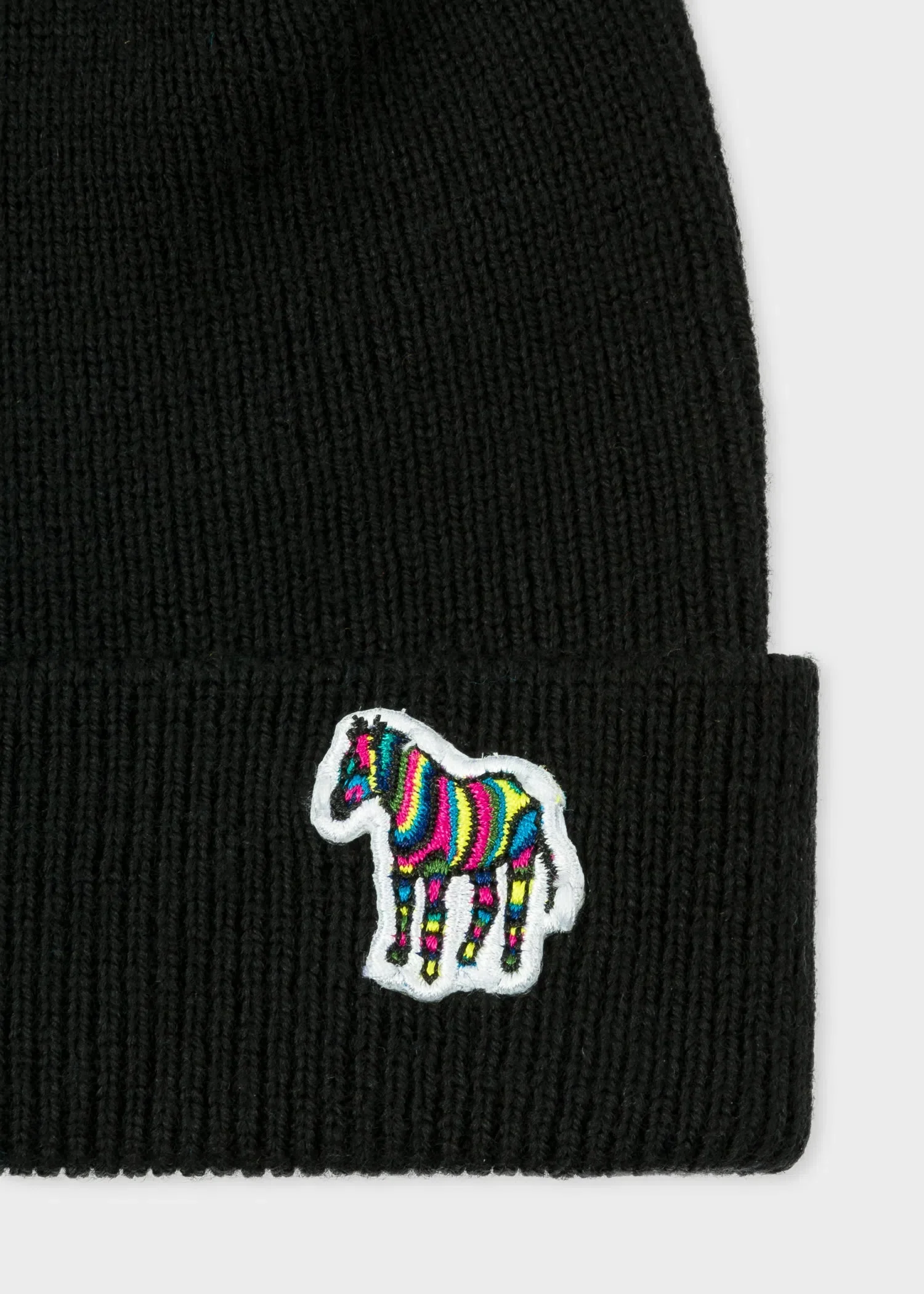 PAUL SMITH HAT Beanie Zebra - Black - Image 2