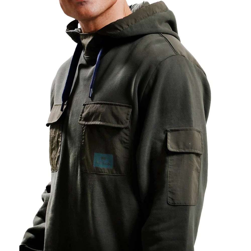 PAUL SMITH Multiple Pocket Hoodie - Very Dark Green - Image 3