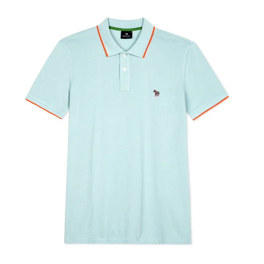 PAUL SMITH Polo Reg Fit SS Zebra Badge - Blue