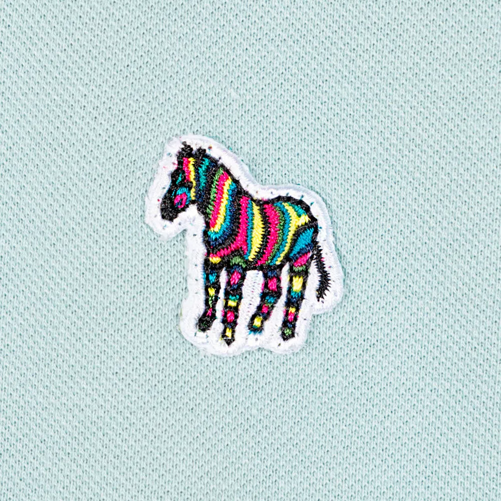PAUL SMITH Polo Reg Fit SS Zebra Badge - Blue - Image 2