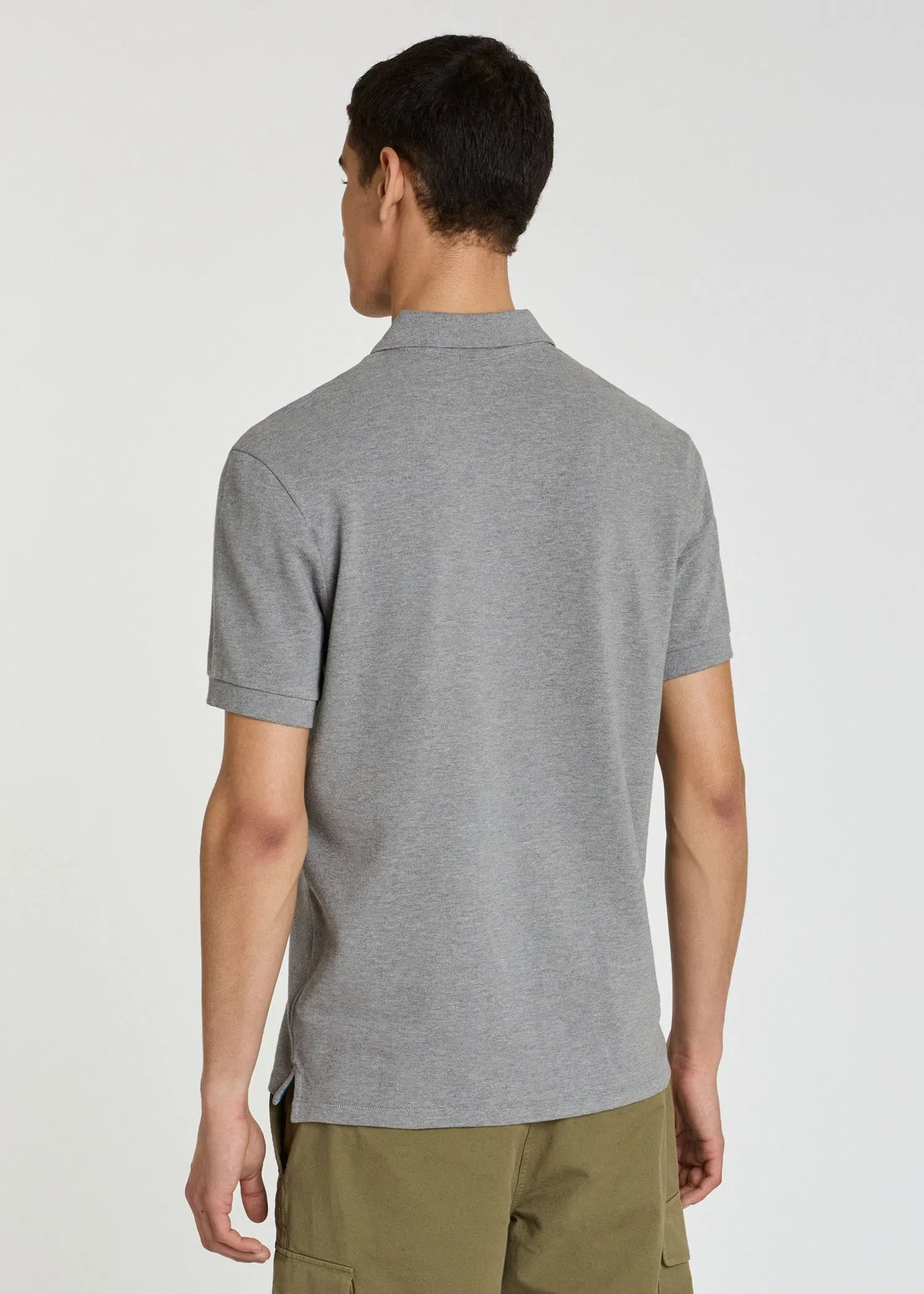 PAUL SMITH Polo Shirt Reg Fit SS Zebra - Grey Marl - Image 5