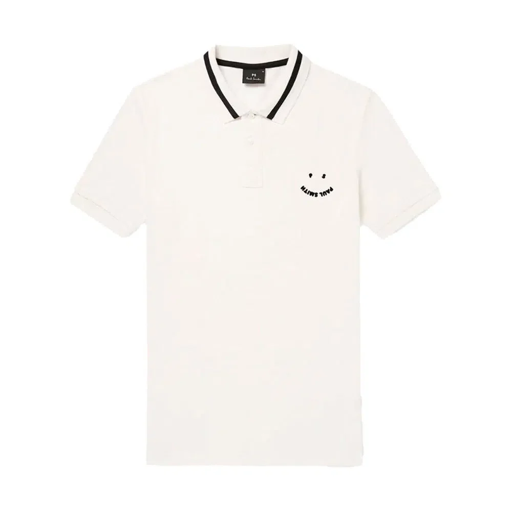 PAUL SMITH Polo Shirt SS Happy - Off-White