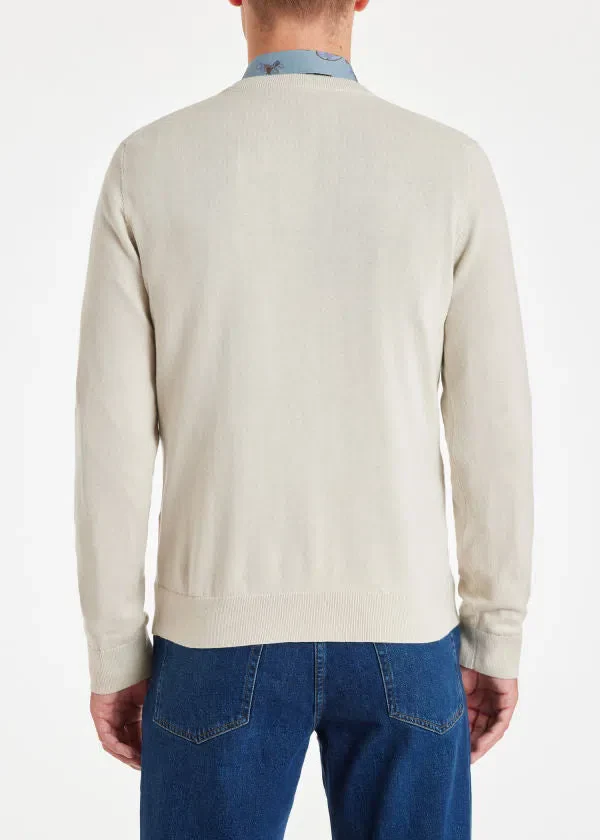 PAUL SMITH Sweater Crew Neck Zebra - Stone - Image 3