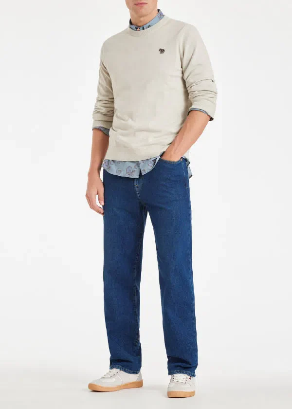 PAUL SMITH Sweater Crew Neck Zebra - Stone - Image 4
