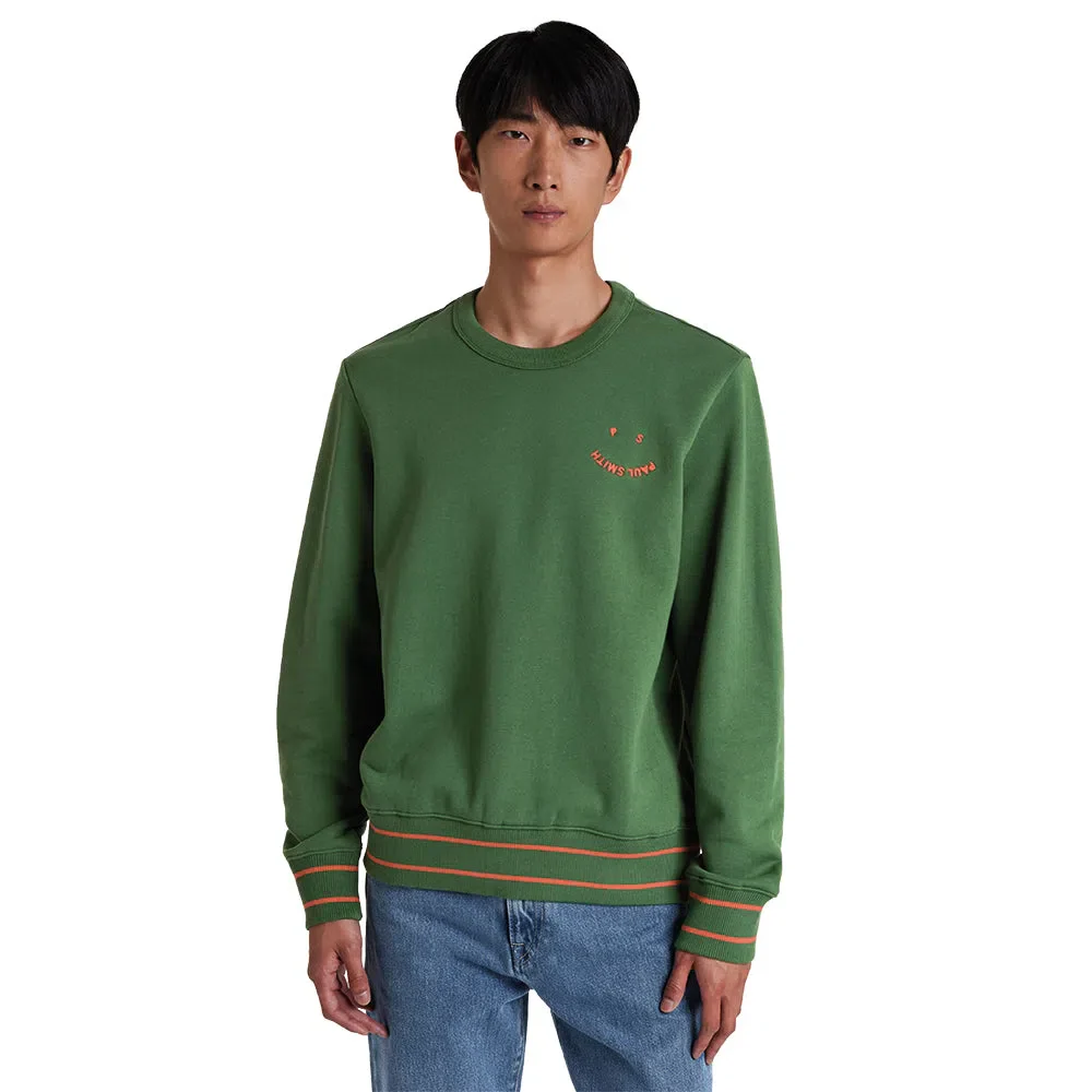 PAUL SMITH Happy Logo Cotton Sweatshirt - Green - Image 3