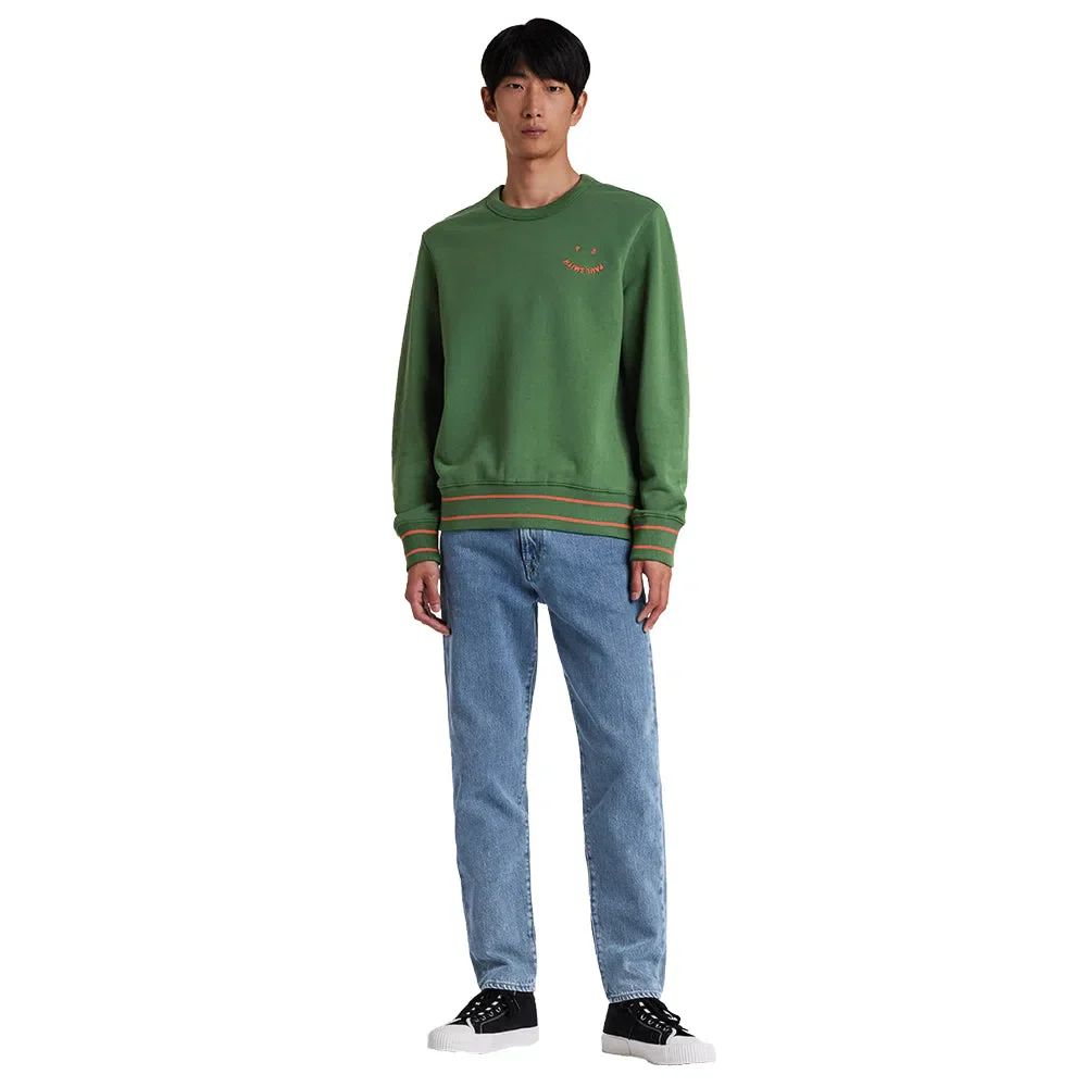 PAUL SMITH Happy Logo Cotton Sweatshirt - Green - Image 5