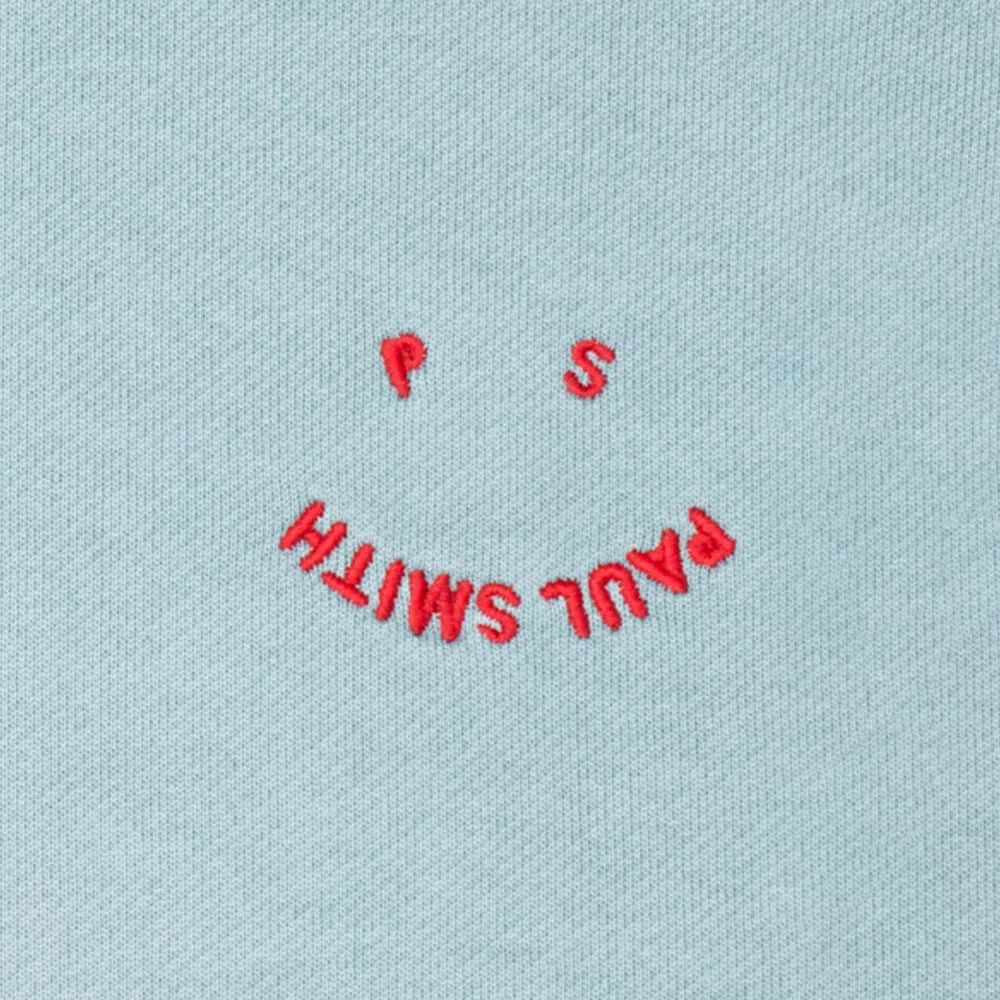 PAUL SMITH Sweatshirt Raglan Happy Logo - Light Blue - Image 2