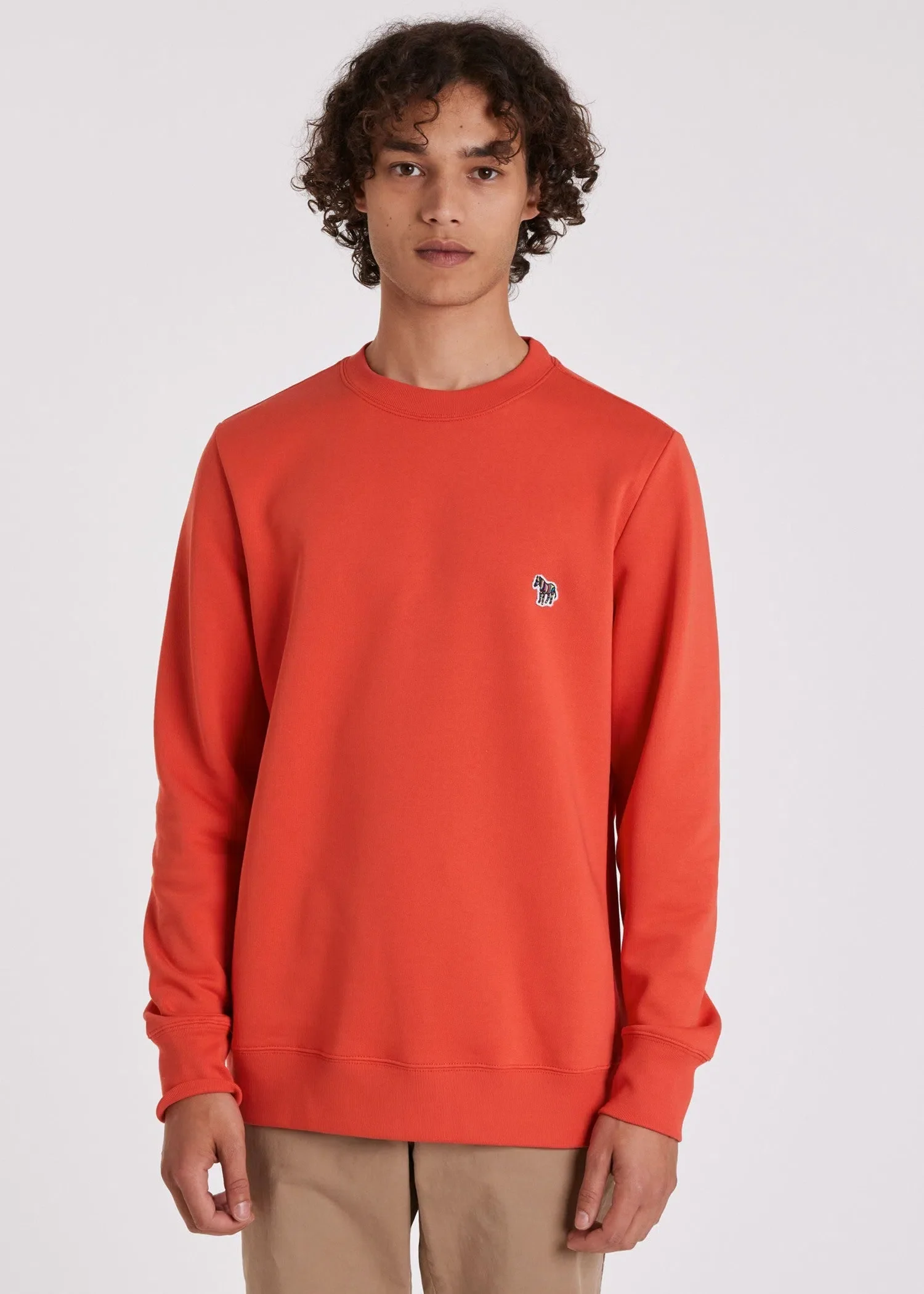 PAUL SMITH Sweatshirt Reg Fit Zebra Logo - Orange - Image 4