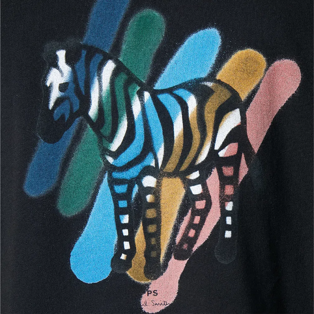 PAUL SMITH Broad Stripe Zebra Tshirt - Black - Image 2