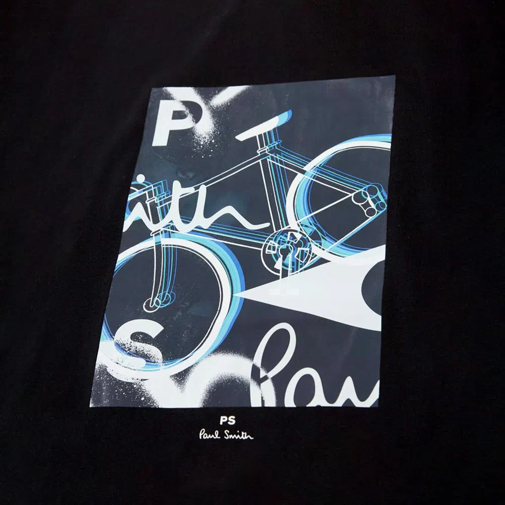 PAUL SMITH Tshirt SS Reg Fit Bicycle - Black - Image 2
