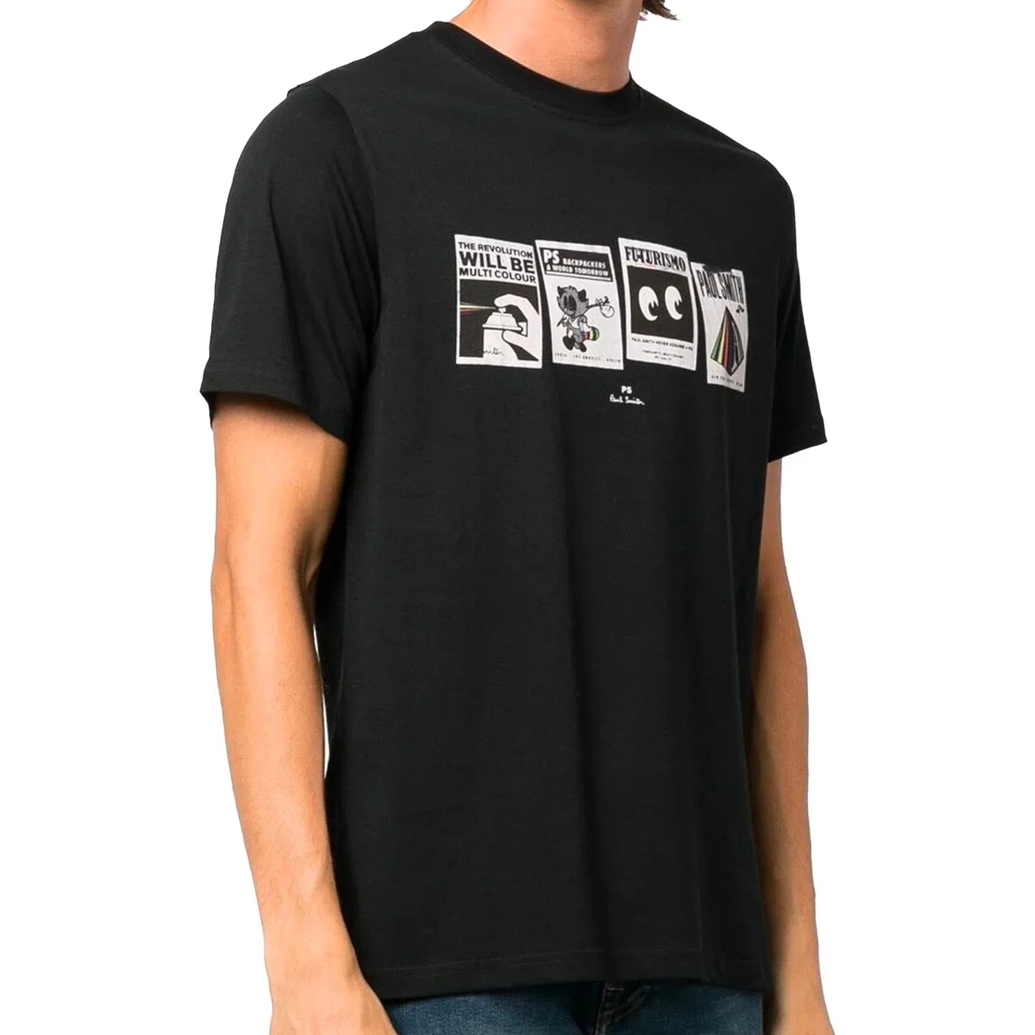 PAUL SMITH Tshirt SS Reg Fit Futurismo - Black - Image 2