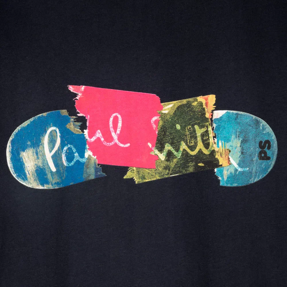 PAUL SMITH Tshirt SS Reg Fit Broken Board - Dark Navy - Image 2