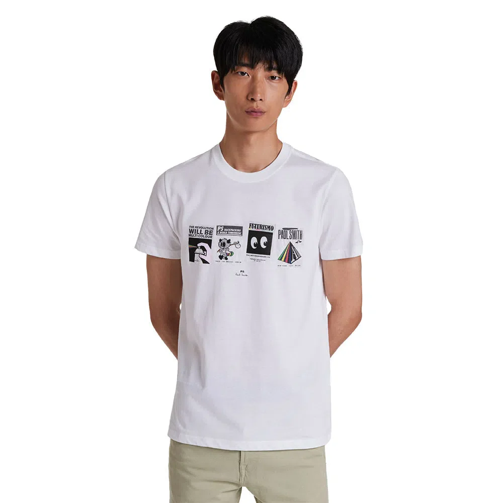 PAUL SMITH Tshirt SS Reg Fit Futurismo - White - Image 3