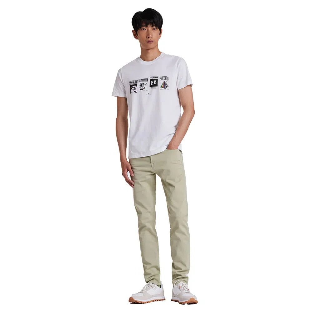PAUL SMITH Tshirt SS Reg Fit Futurismo - White - Image 5