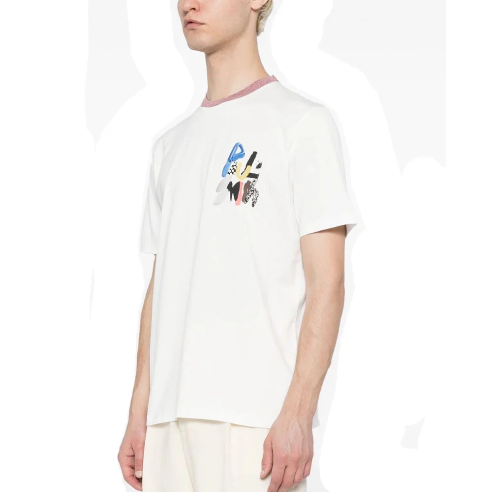 PAUL SMITH Tshirt SS Reg Fit Logo Print - White - Image 2