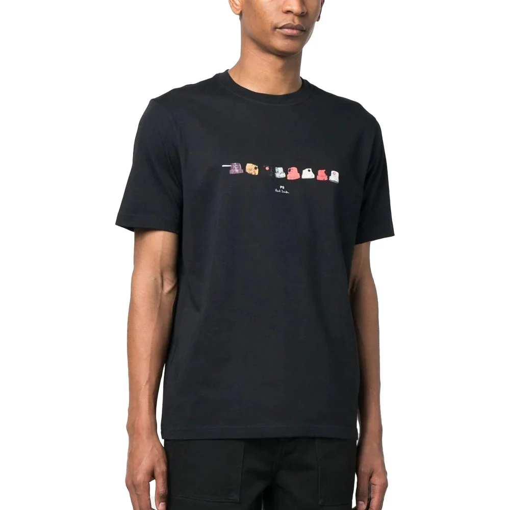 PAUL SMITH Tshirt SS Reg Fit Nozzles - Black - Image 2
