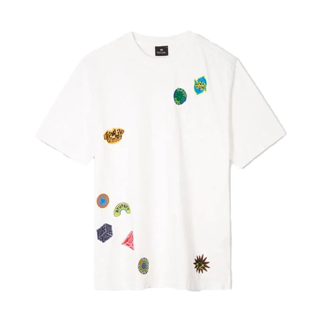 PAUL SMITH Tshirt SS Scattered Stickers - White