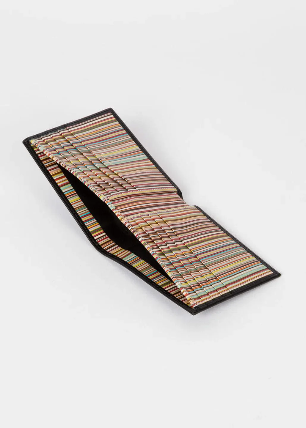 PAUL SMITH Wallet Billfold Signature Stripe - Black - Image 3