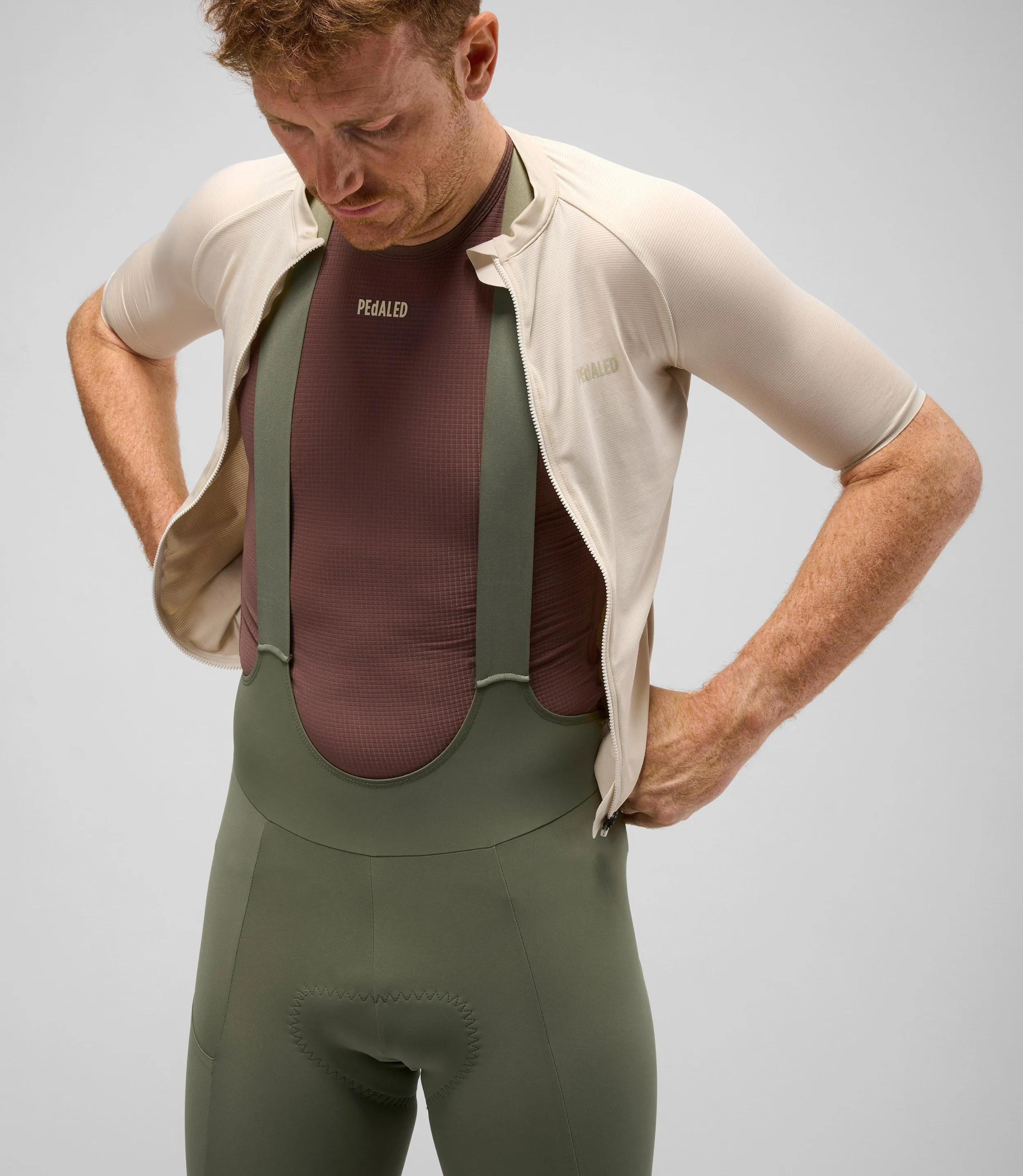 PEDALED Element Lightweight Bib Shorts - Green - Image 11