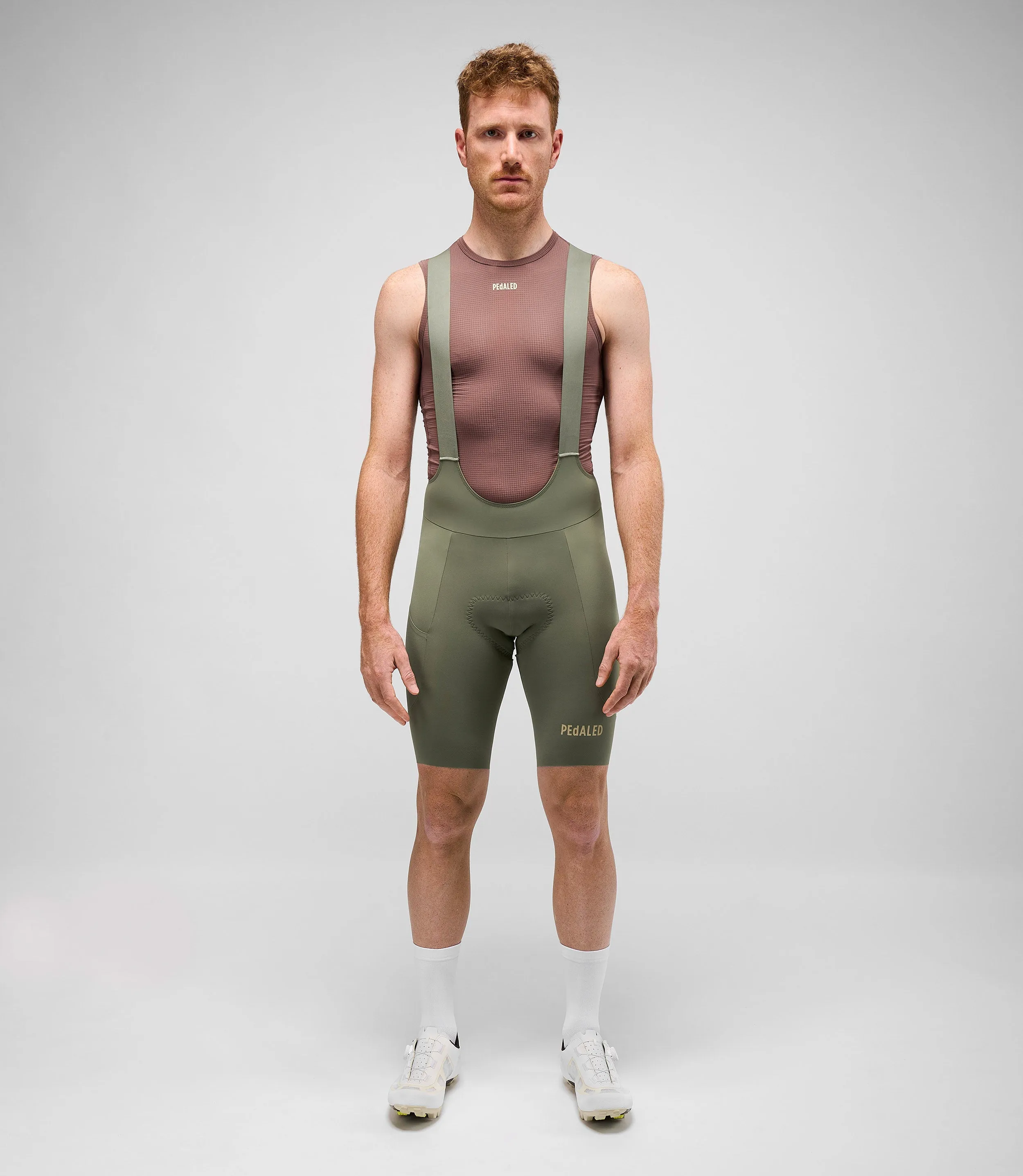 PEDALED Element Lightweight Bib Shorts - Green - Image 2