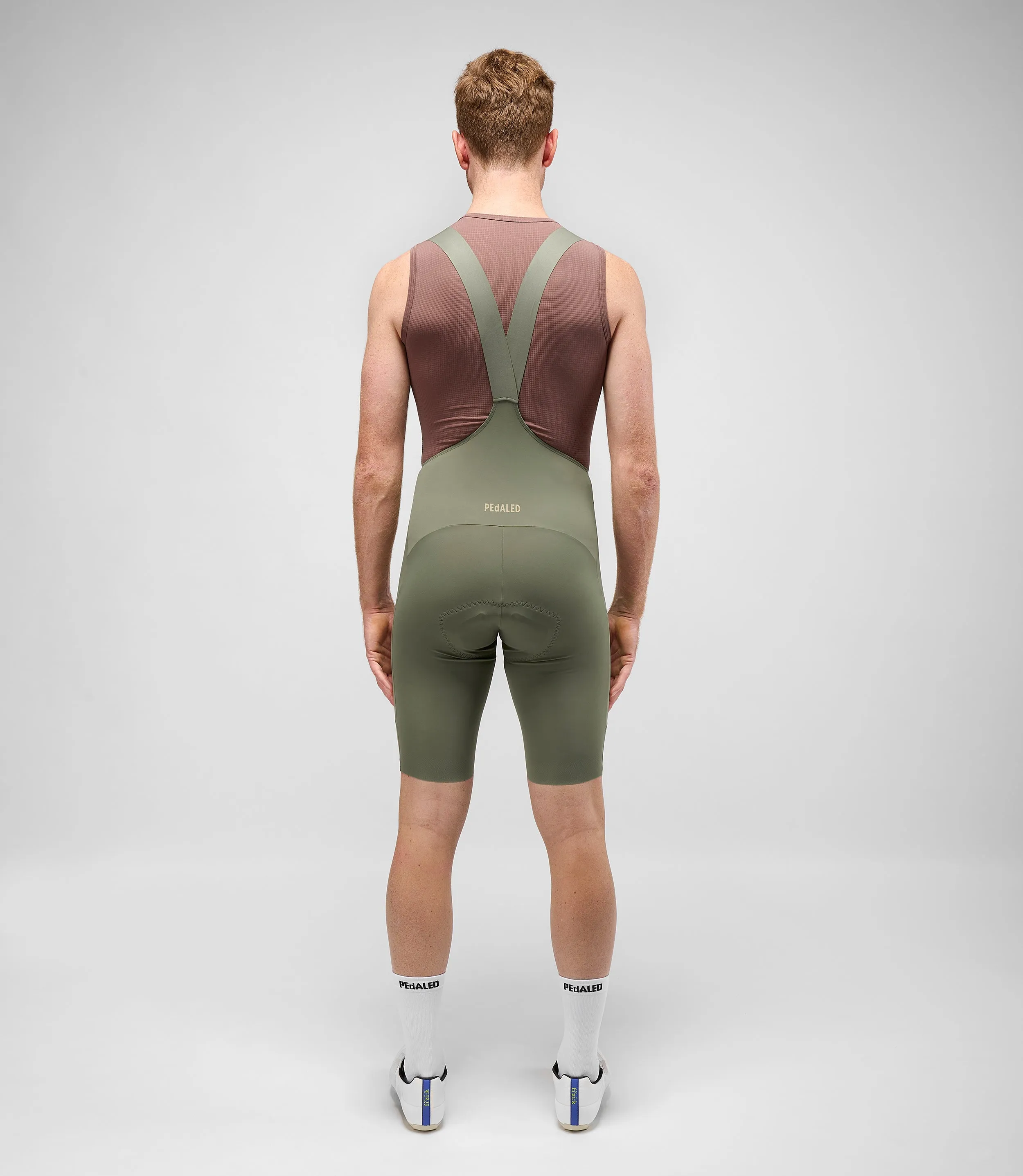 PEDALED Element Lightweight Bib Shorts - Green - Image 4