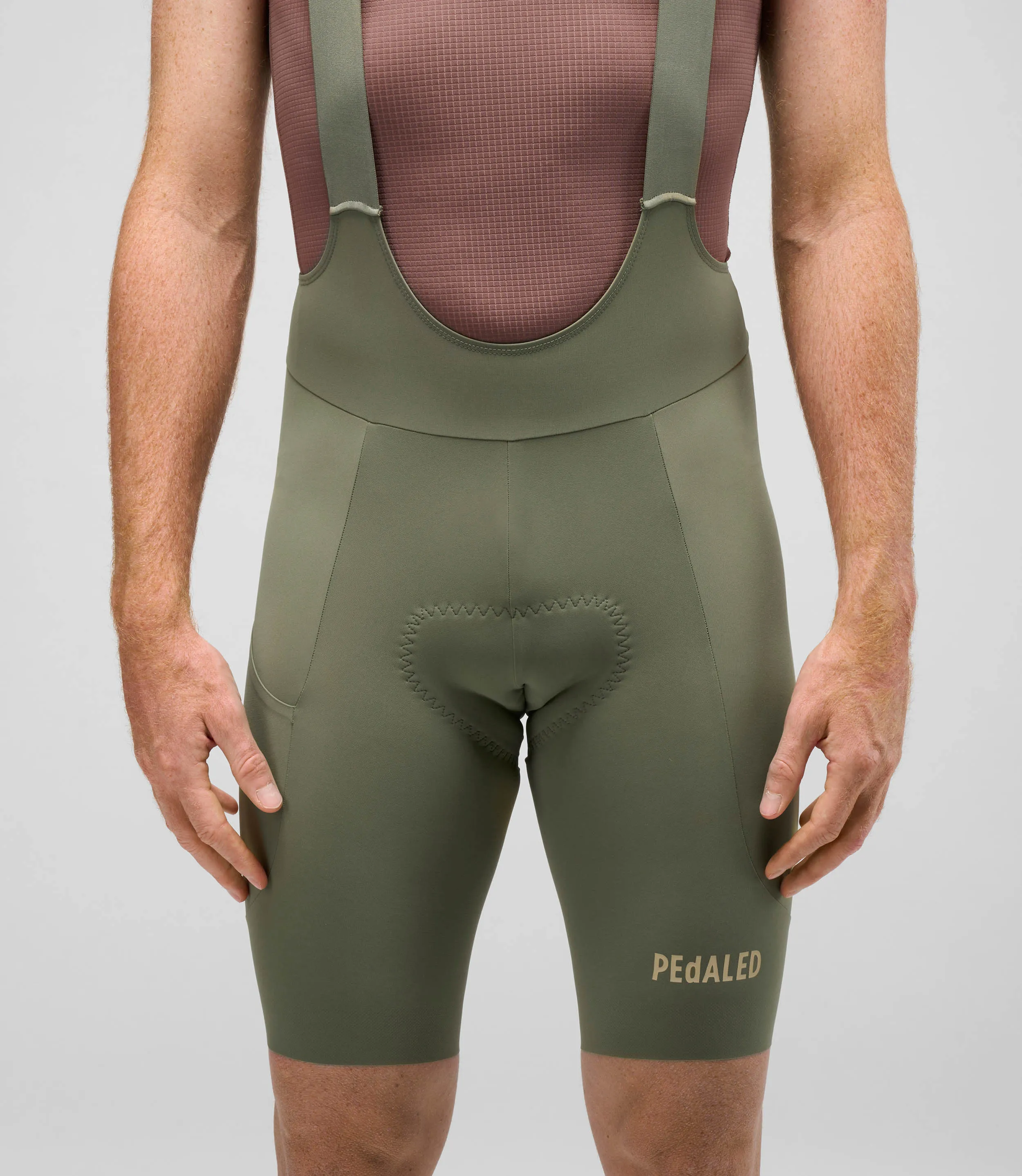 PEDALED Element Lightweight Bib Shorts - Green - Image 5