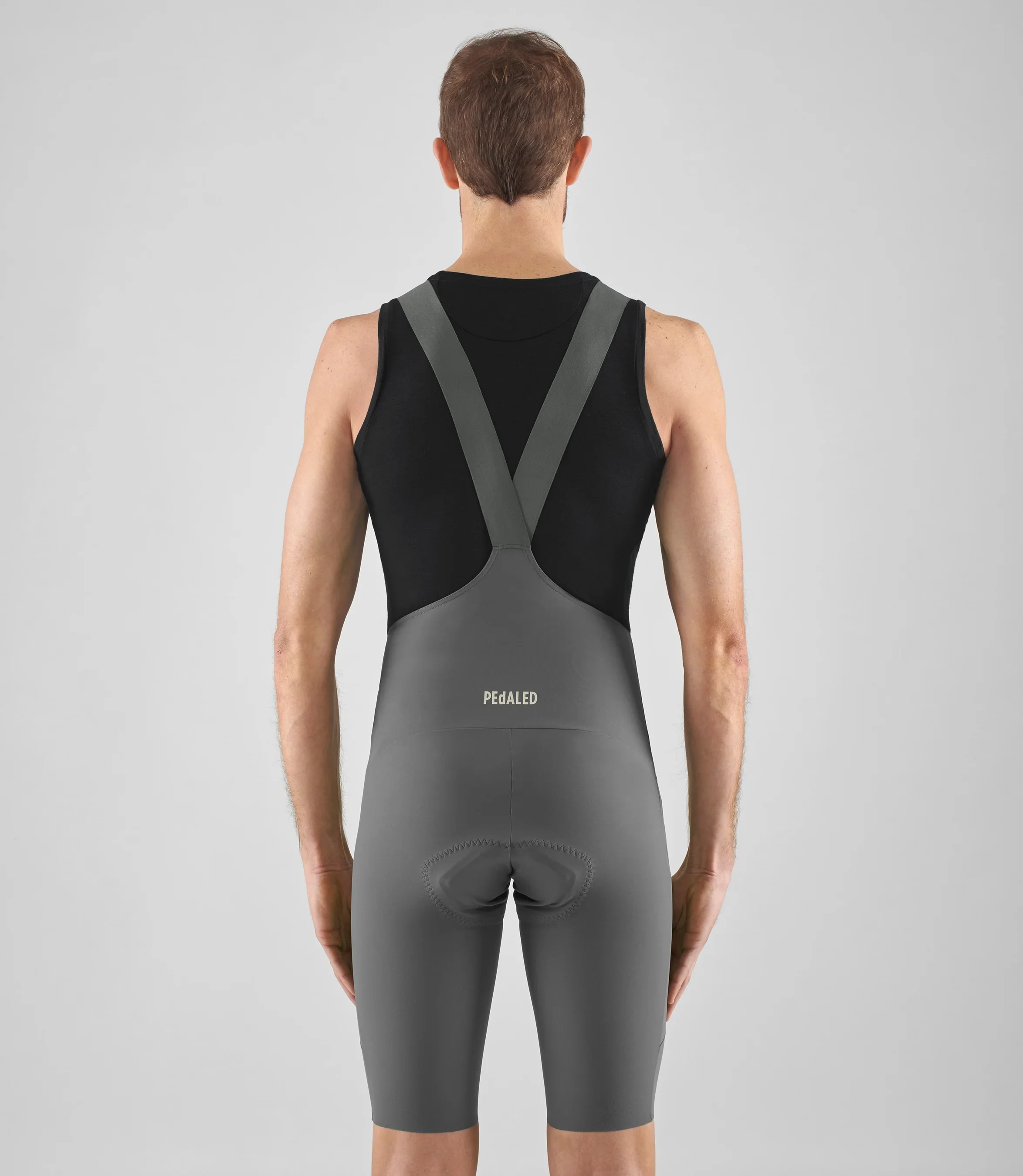 PEDALED Element Lightweight Cycling Bib Shorts - Grey - Image 3
