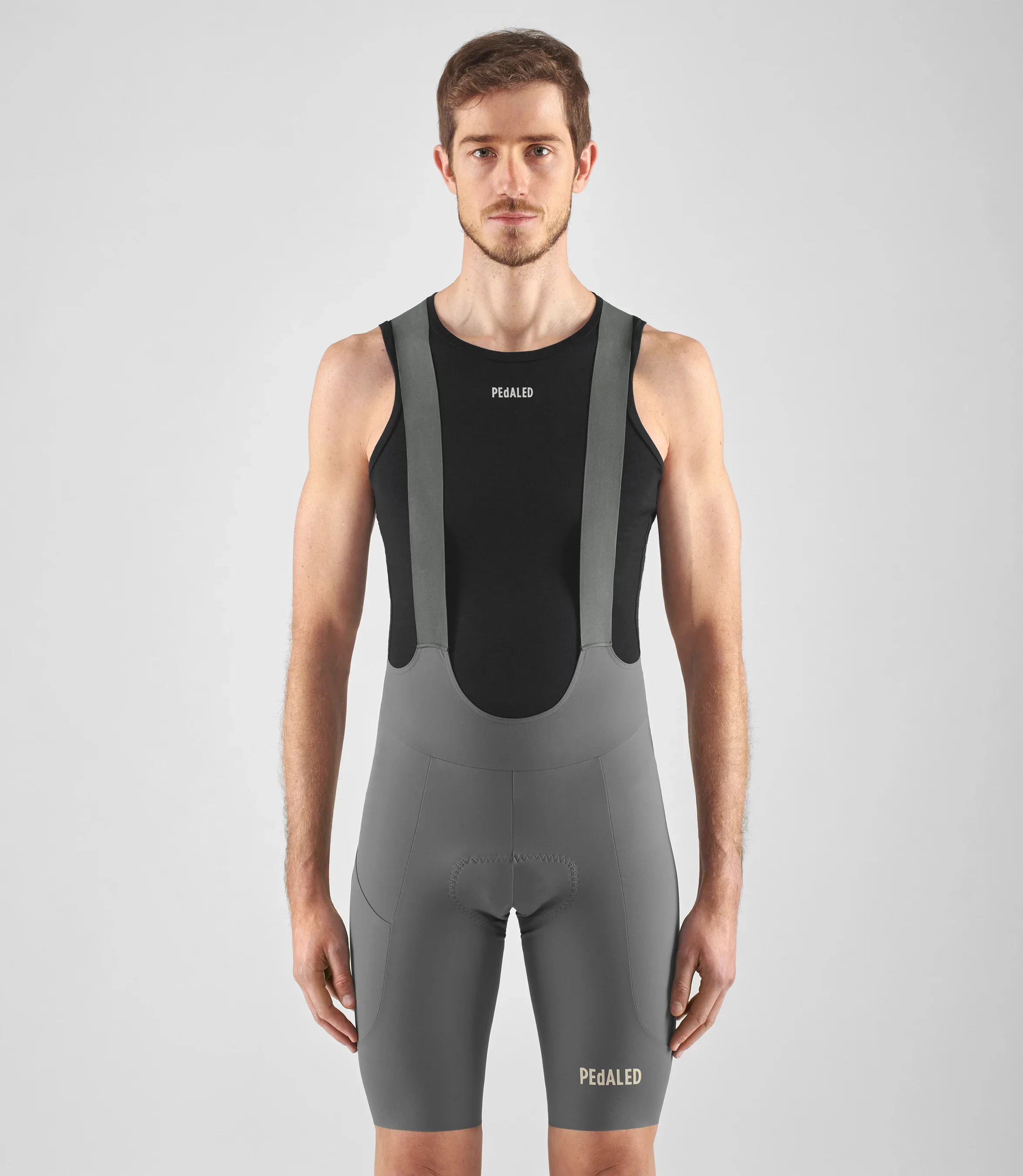 PEDALED Element Lightweight Cycling Bib Shorts - Grey - Image 4