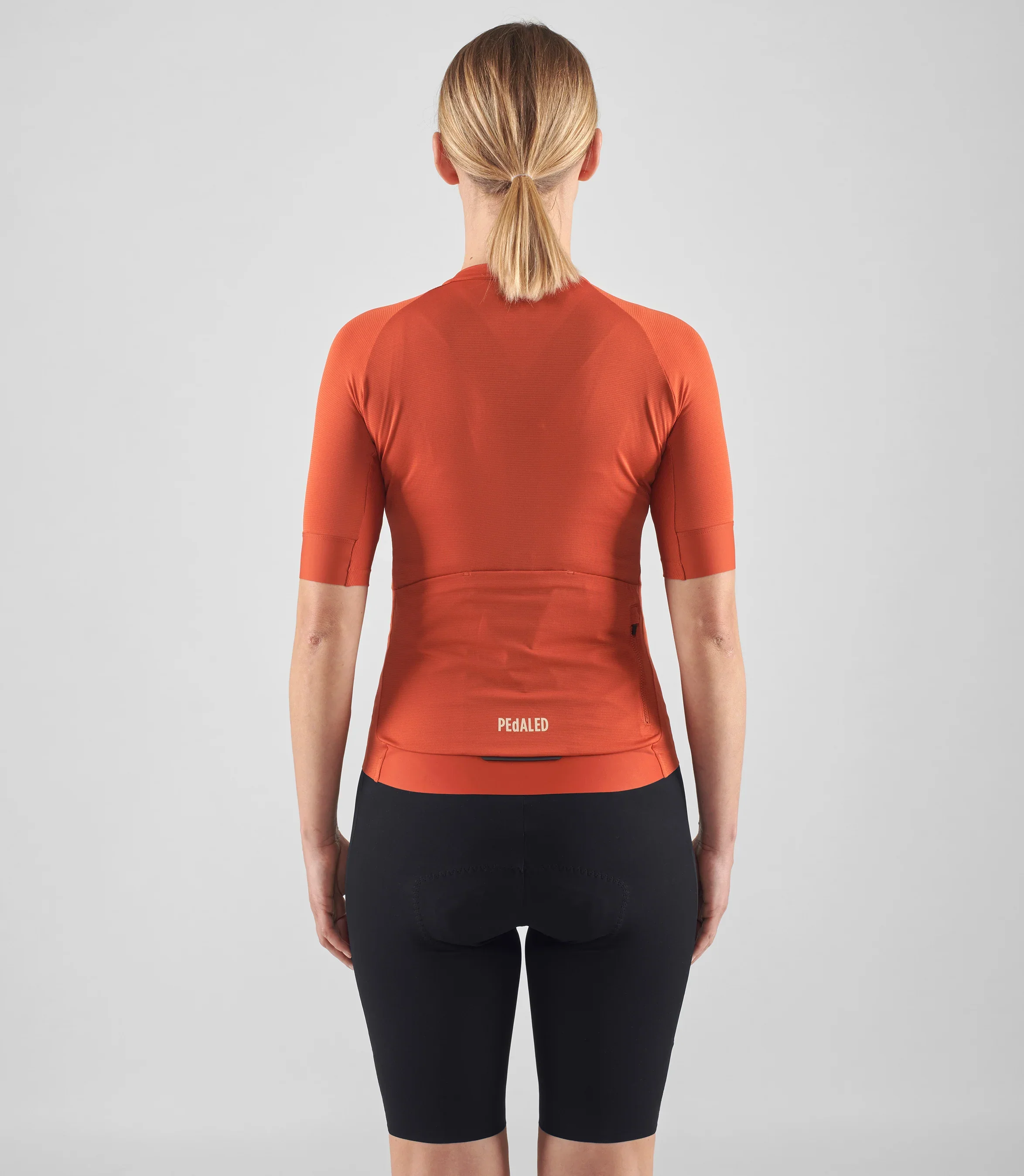 PEDALED Element Lightweight Cycling Women Jersey - Brick Red - Image 3