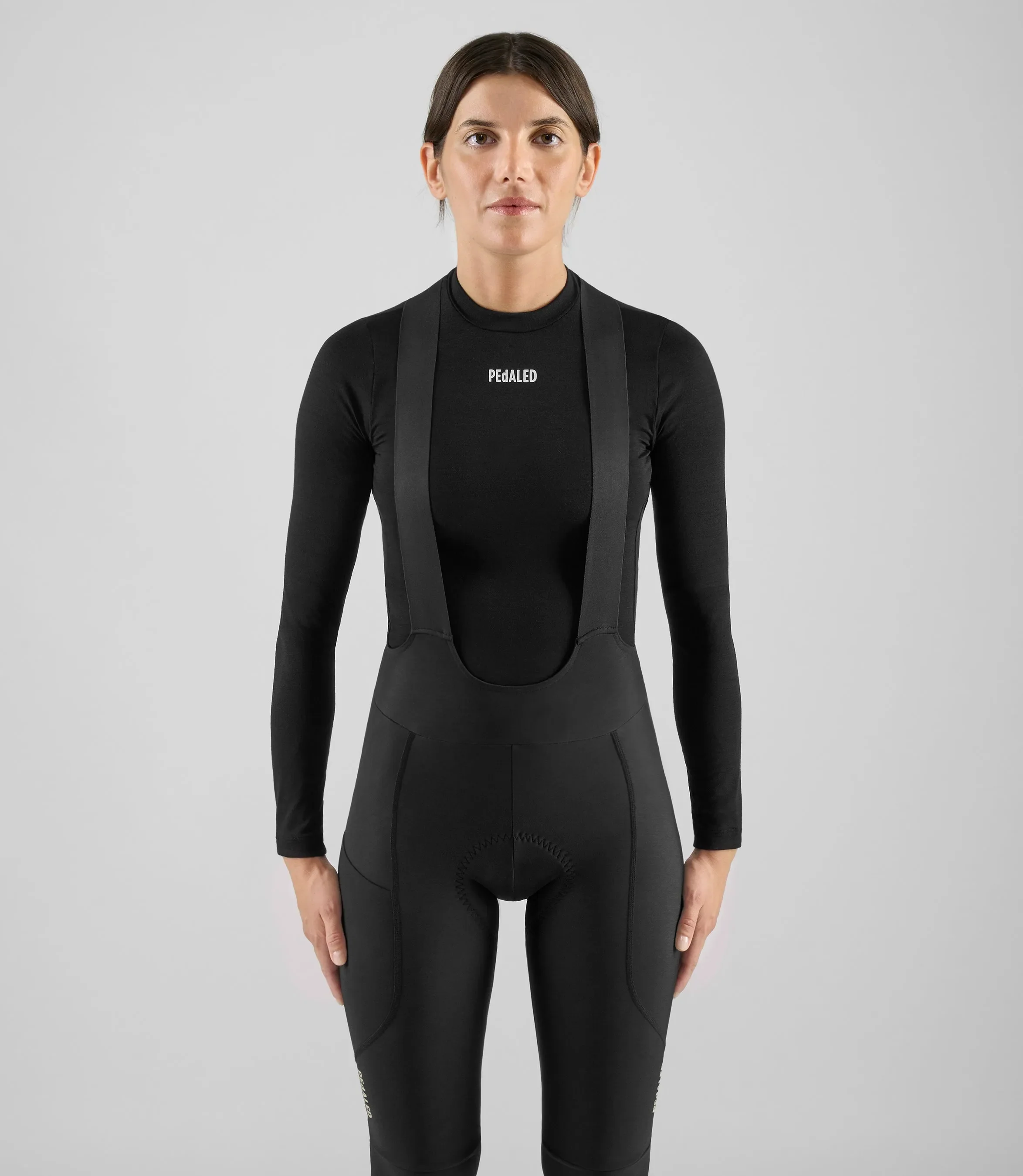 PEDALED Element Merino Long Sleeve Base Layer Women - Black - Image 2