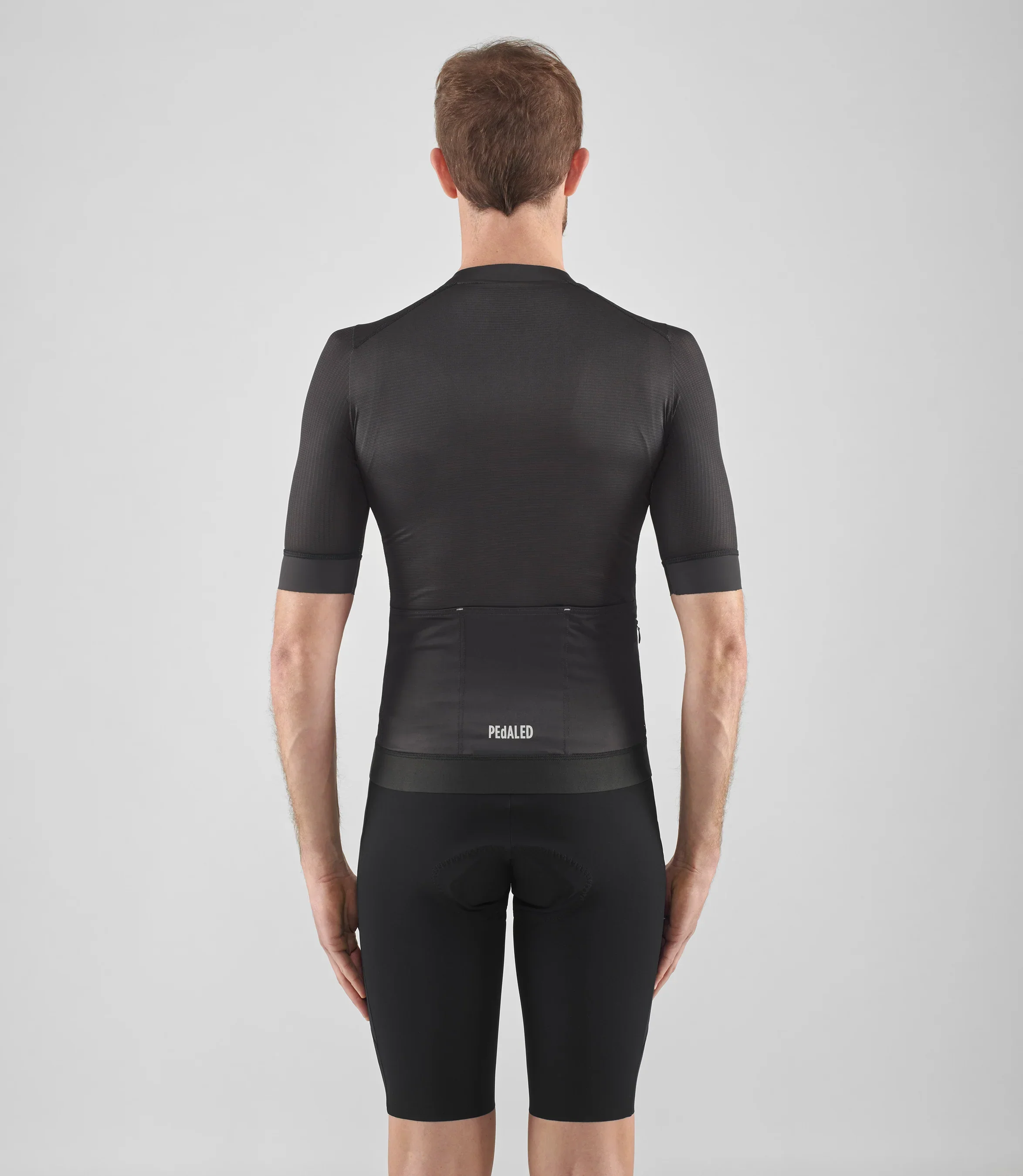 PEDALED Element Mesh Cycling Jersey - Charcoal Gray - Image 3