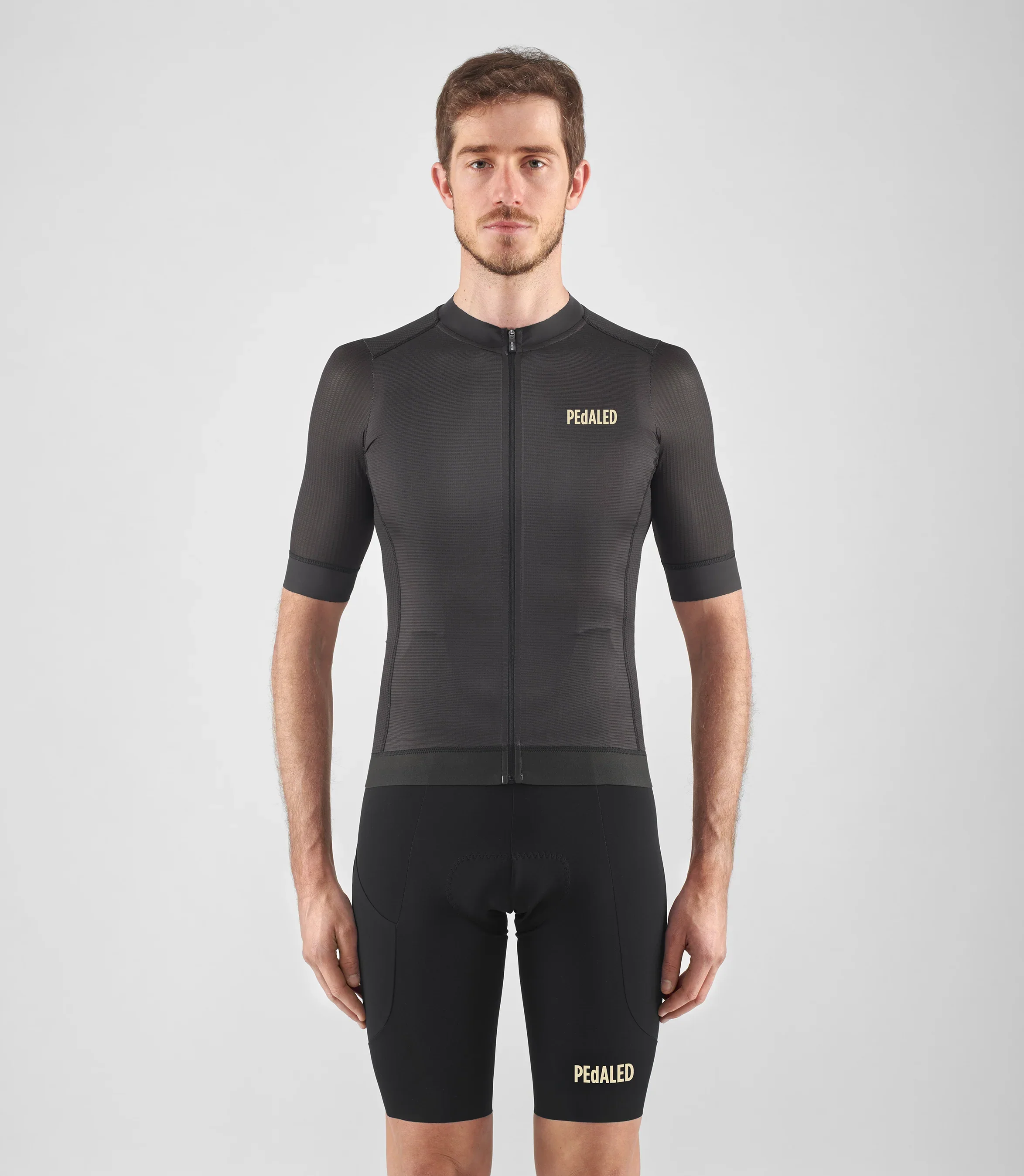 PEDALED Element Mesh Cycling Jersey - Charcoal Gray - Image 4