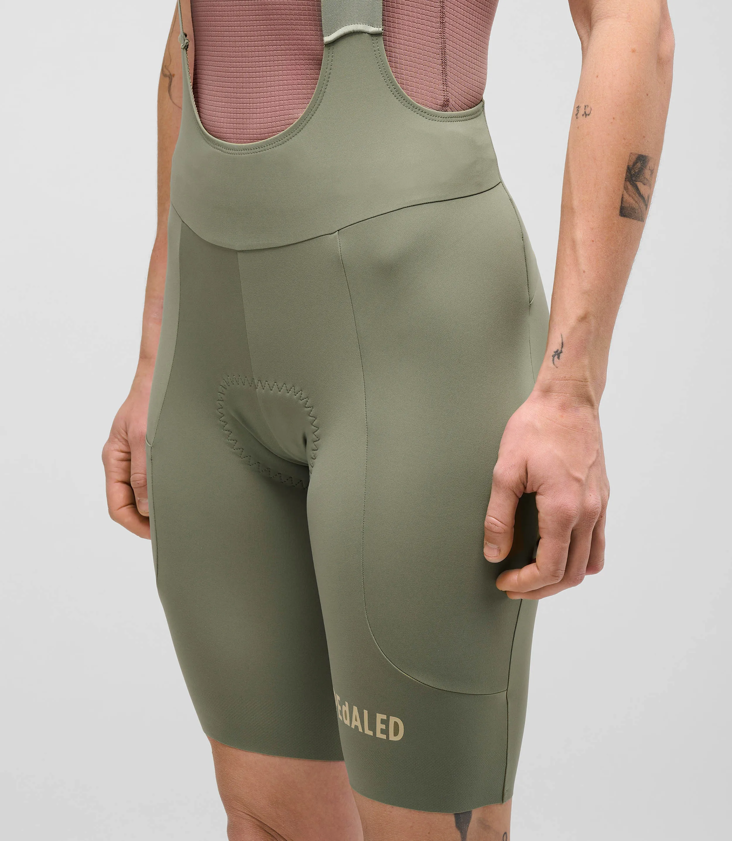 PEDALED Element Lightweight Women Bib Shorts - Green - Image 10