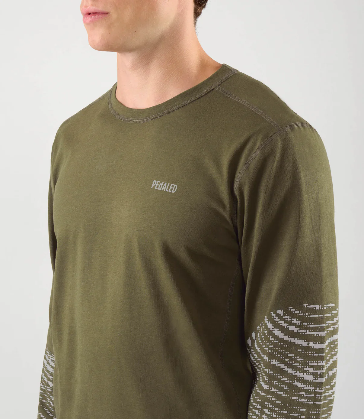 PEDALED Lifewear Double Face Long Sleeve Tee - Military Green - Image 5