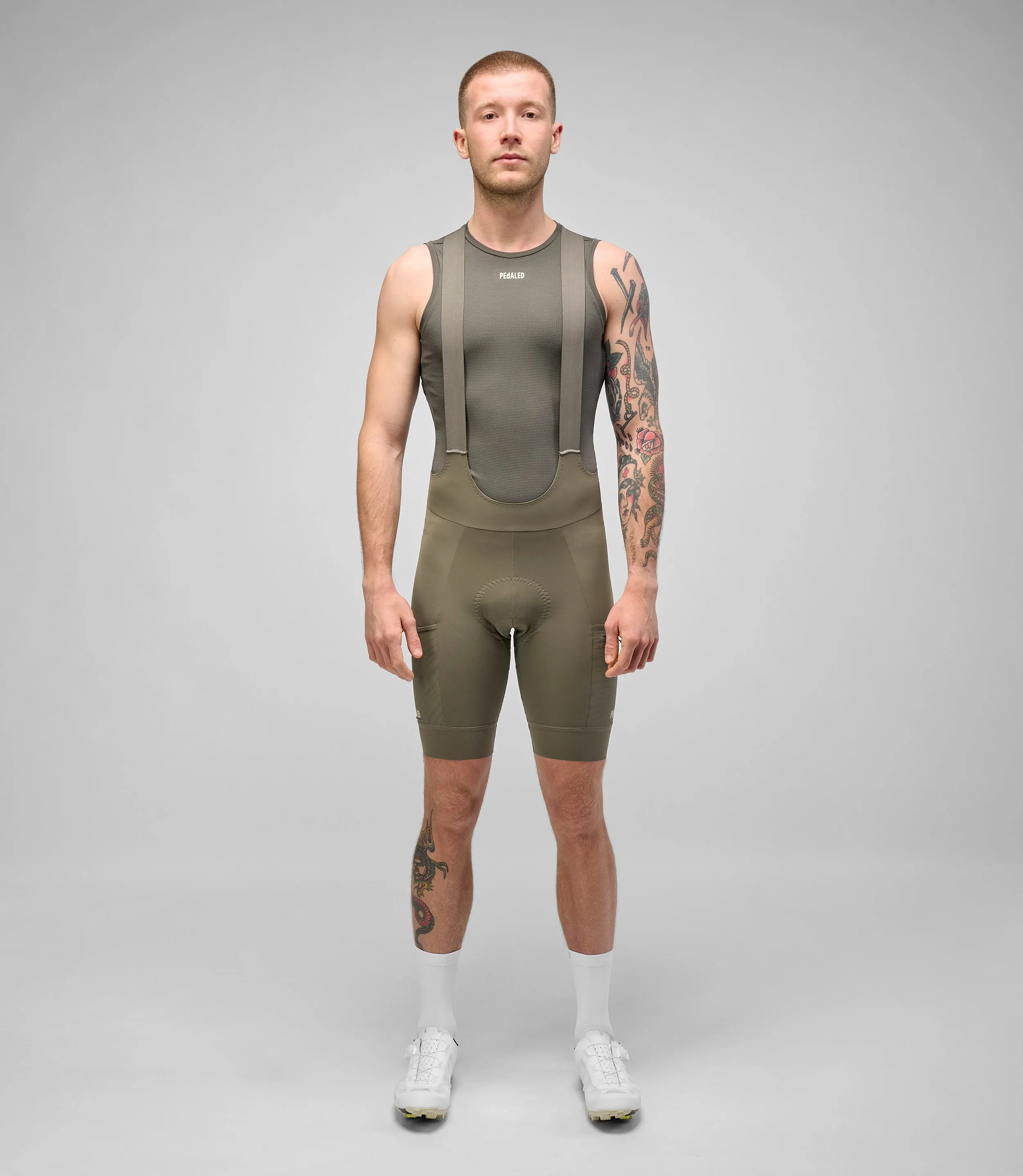 PEDALED Odyssey Bib Shorts - Green - Image 11