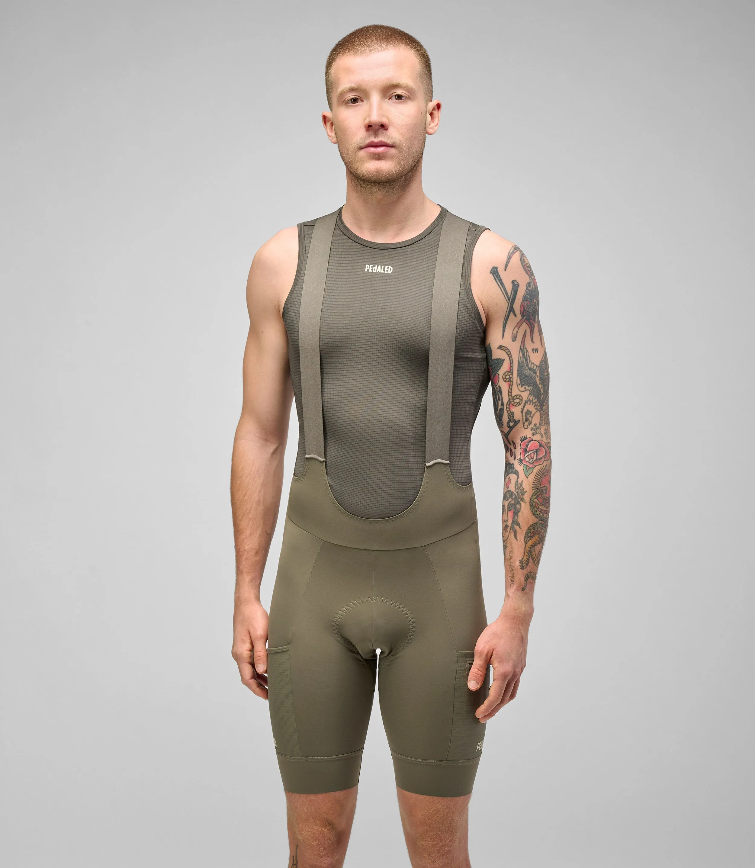 PEDALED Odyssey Bib Shorts - Green - Image 2