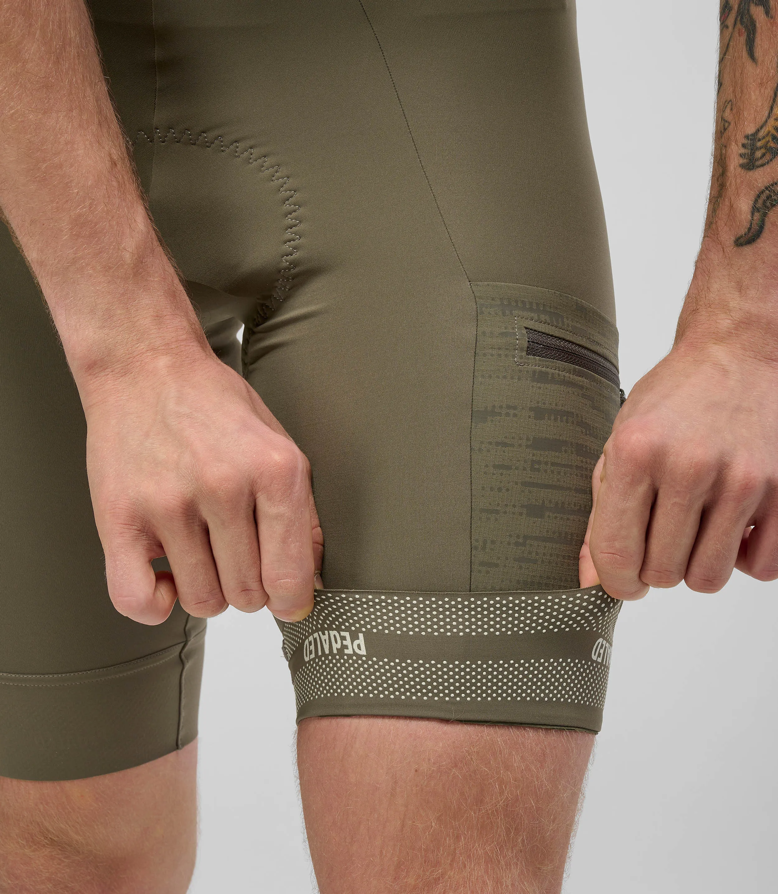 PEDALED Odyssey Bib Shorts - Green - Image 7