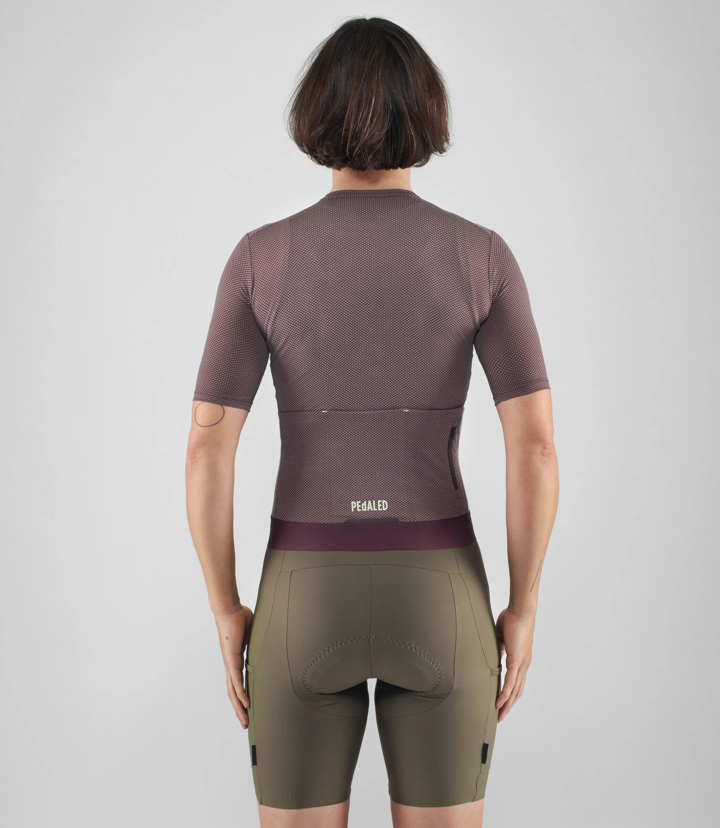 PEDALED Odyssey Delta Cycling Women Jersey - Burgundy - Image 3