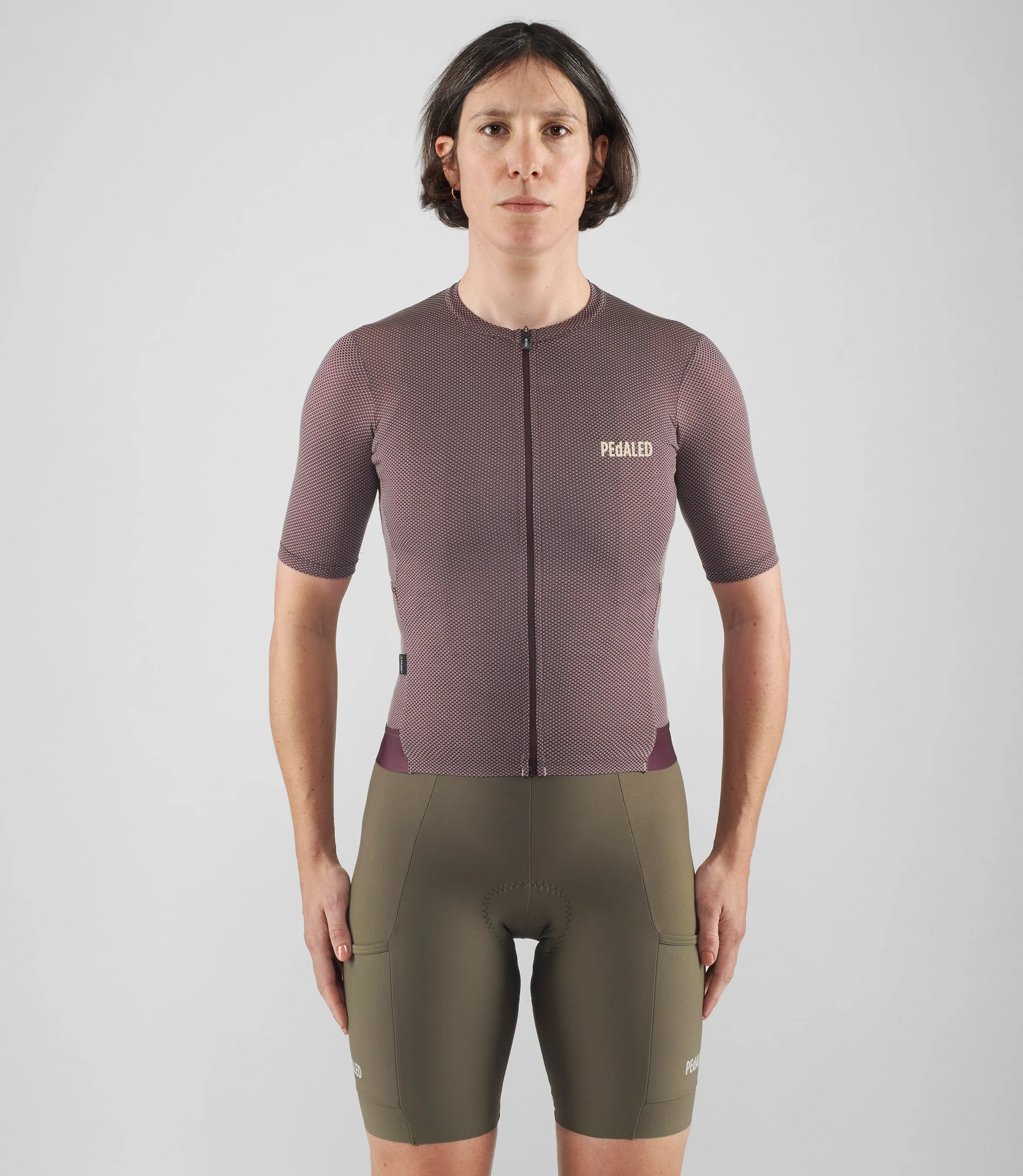PEDALED Odyssey Delta Cycling Women Jersey - Burgundy - Image 4